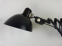 Vintage industrial scissor arm wall mounted lamp - eyespy