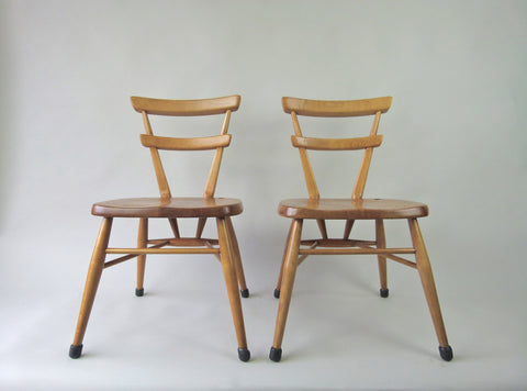 2 x Ercol school chairs