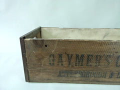 Antique Gaymers Cyder wooden crate storage box - eyespy