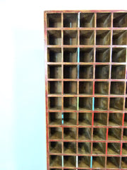 Antique tall pigeon hole cabinet wine rack - eyespy