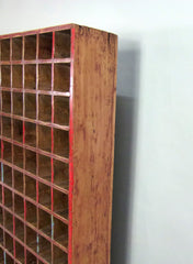 Antique tall pigeon hole cabinet wine rack - eyespy