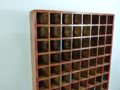 Antique tall pigeon hole cabinet wine rack - eyespy