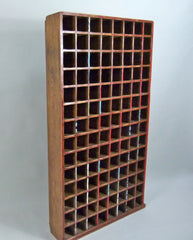 Antique tall pigeon hole cabinet wine rack - eyespy