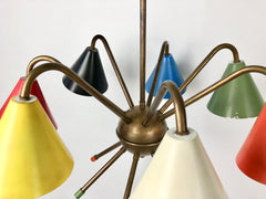 1950s Italian Atomic 7 light chandelier - eyespy