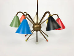 1950s Italian Atomic 7 light chandelier - eyespy