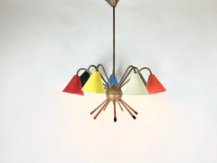 1950s Italian Atomic 7 light chandelier - eyespy