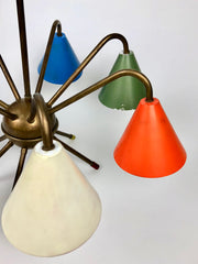 1950s Italian Atomic 7 light chandelier - eyespy