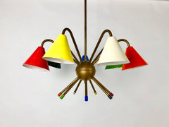 1950s Italian Atomic 7 light chandelier - eyespy