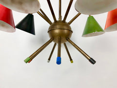 1950s Italian Atomic 7 light chandelier - eyespy