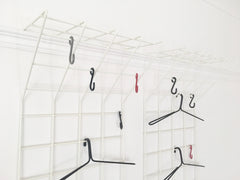 Mid century geometric wire grid coat racks by Karl Fitchel - eyespy