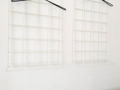 Mid century geometric wire grid coat racks by Karl Fitchel - eyespy