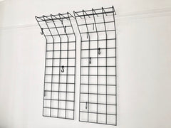 Mid century geometric wire grid coat racks by Karl Fitchel - eyespy