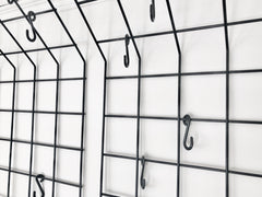 Mid century geometric wire grid coat racks by Karl Fitchel - eyespy