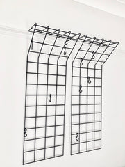 Mid century geometric wire grid coat racks by Karl Fitchel - eyespy