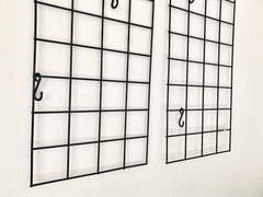 Mid century geometric wire grid coat racks by Karl Fitchel - eyespy