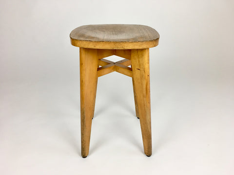 Mid century stool from France. Perriand, Prouvé, Le Corbusier era