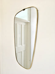 1960s brass framed asymmetric wall mirror - eyespy