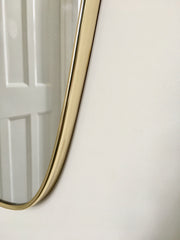 1960s brass framed asymmetric wall mirror - eyespy