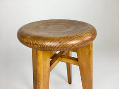 Mid century round top stool from France. Perriand, Prouvé, Le Corbusier era - eyespy