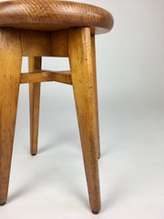 Mid century round top stool from France. Perriand, Prouvé, Le Corbusier era - eyespy